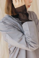 企領直紋網Tee/啡