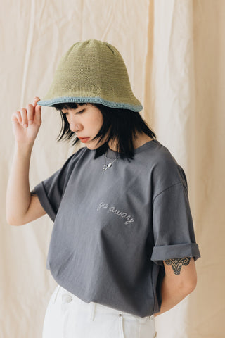 (預購)繡字Relax T-Shirt/灰