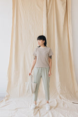(預購)間條Waffle T-Shirt/杏