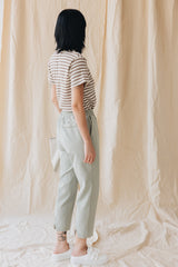 (預購)間條Waffle T-Shirt/杏