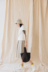 Fitted Rib T-Shirt/白