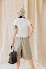 Fitted Rib T-Shirt/白