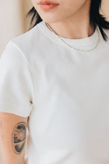 Fitted Rib T-Shirt/白