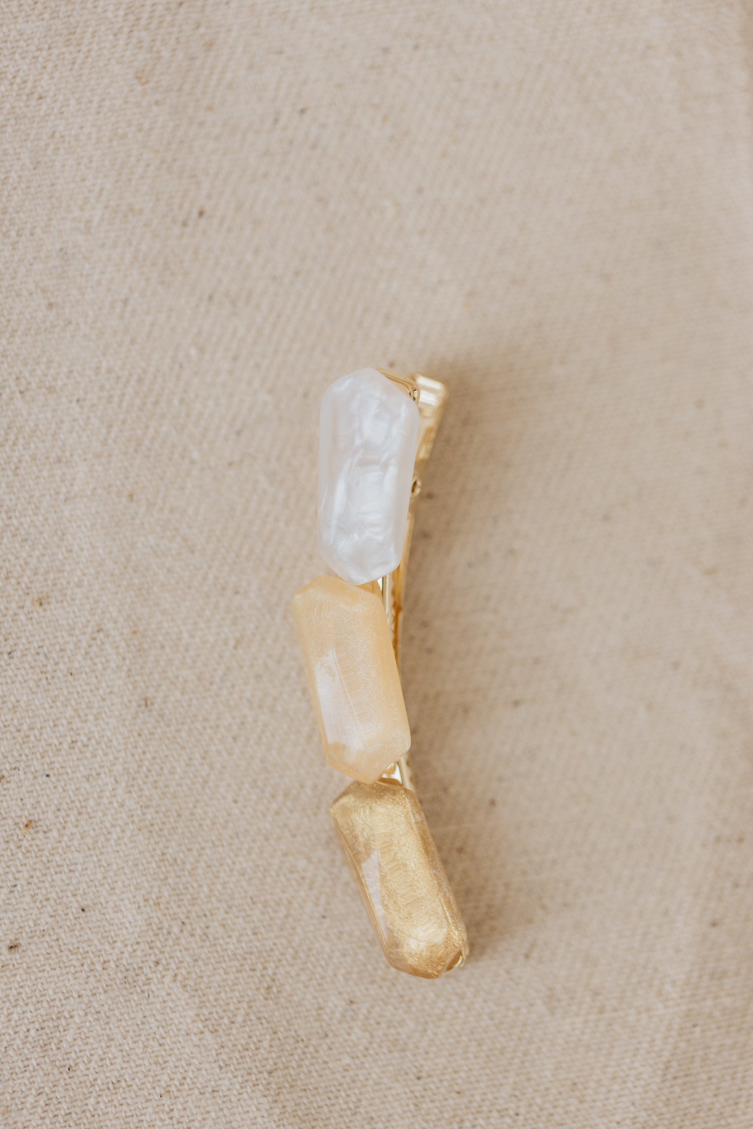 三粒立體髮夾/金