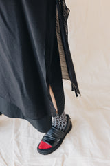 雙層吊帶裙/黑