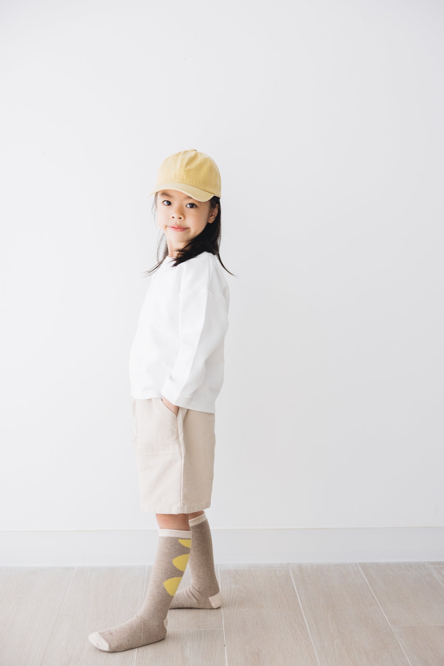 KID 及膝褲/米杏