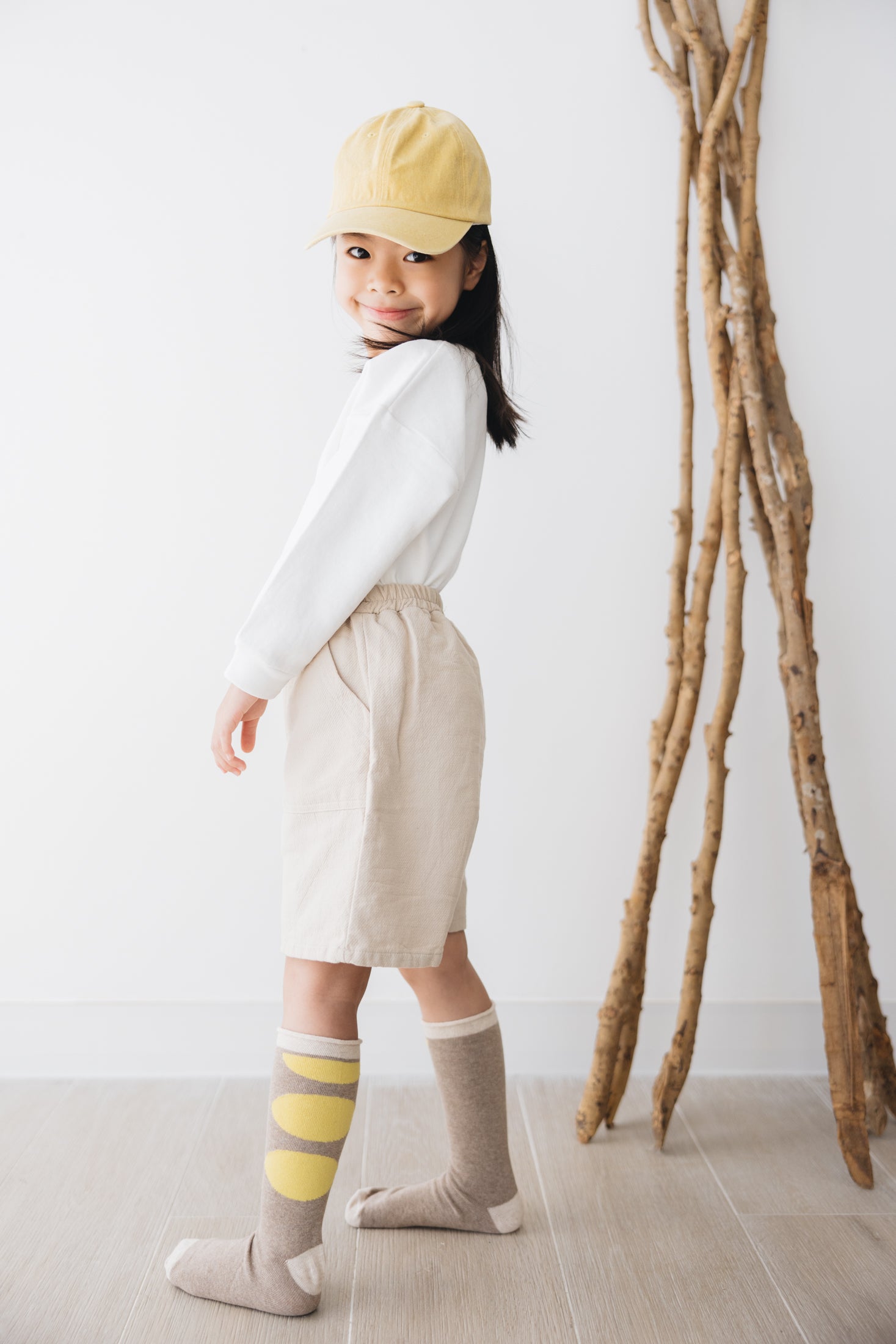 KID 及膝褲/米杏