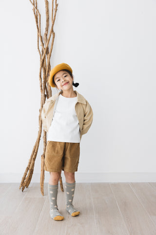 KID 燈芯絨短褲/啡