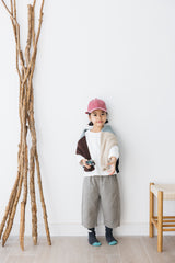 KID 舒適長褲/淺灰